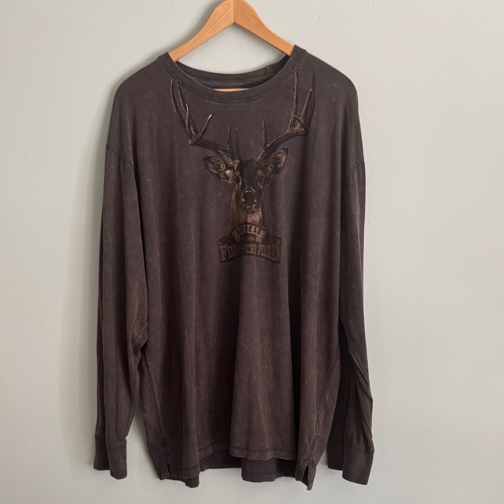 RedHead Long Sleeve ‎ Deer Graphic  Shirt 2 XL